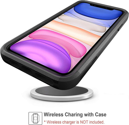 Compatible for Apple iPhone 12 Pro Max Cases - Heavy Duty Shockproof Protective Cover in Black & Black