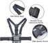 Adjustable Mobile Phone Chest Strap Harness Mount, Black, Compatible with GoPro Hero, iPhone, DJI Osmo Action Cameras