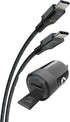 Scosche PowerVolt PD30 Mini USB-C 30W Car Charger with 4 FT Long Fast Charging Cable, Black