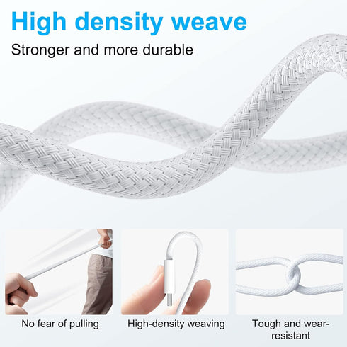 140W Magnetic 3 Charging Cable for MacBook Air (M2, 2022) & Pro (14"/16", M2/2021, M2/2023) - 6.6ft USB C Cord.