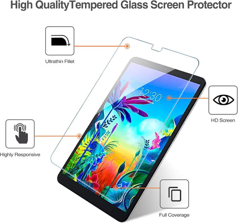 ProCase LG G Pad 5 10.1 Screen Protector 2019 (LM-T600 / LM-T605), Clear Tempered Glass Film Guard for 10.1 inch