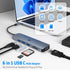 Tymyp 6 1 3.0 3.0) USB C Hub, in USB C Dock for Mac Pro/Air, High-Performance USB Docking Station for Dell, Surface