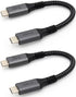 Vebner 6-Inch USB4 40Gbps 100W (20V, 5A) 3 (2-Pack) Extra Short Cable - Supports Charging - Compatible with Thunderbolt