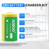 AOBOO CR2 3V 4pcs Set CR-2W/4P CR15H270 Rechargeable Battery + Charger Compatible with Golf Rangefinder Camera
