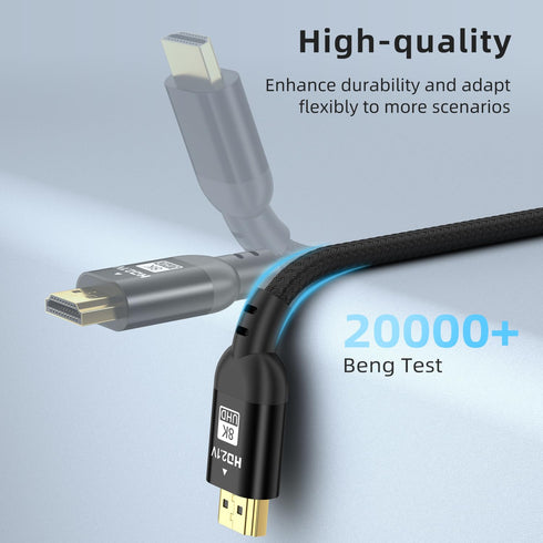 8K 6.6FT 2.1 8K@60Hz 4K@120Hz, 3D PS4/PS5 Diyanisly Hdmi Cable Ultra, High Speed HDMI Cable, Support ARC, Ethernet