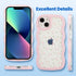 ZCDAYE iPhone 13 Floral Case, Soft TPU Shockproof Cover, Cute Curly Wavy Shape, Pink Aesthetic for Women & Girls.