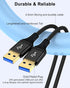 6ft, PS4, 3.0 6 USB to USB Cable Male to Male USB A To USB A Cable for WD Hard Drives, PC, Mac, Laptop, Xbox - USB Type