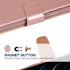 Arae Case for iPhone 12 Pro Max, Wallet Case Flip Cover with Card Holder, 6.7 inch (Rose Gold)