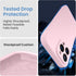 FireNova iPhone 15 Pro Max Case, Chalk Pink Silicone, 6.7", Camera Protection, Anti-Scratch Lining + 2 Screen