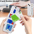 iPhone 13 Case with Card Holder, Wallet for Women, MagSafe Compatible Detachable 2-in-1 for Men - White Leopard