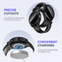 Goton Waterproof Case for Galaxy Watch 6, Tempered Glass Face Cover for Samsung Watch 6 Accessories 44mm, Privacy Black