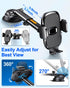 Military-Grade 360° Suction Cup Car Phone Holder, Universal Accessories for Air Vent, Dashboard, Windshield