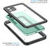Compatible with iPhone 11 Black/Clear Waterproof Case, Full-Body Rugged Bumper with Built-in Screen Protector