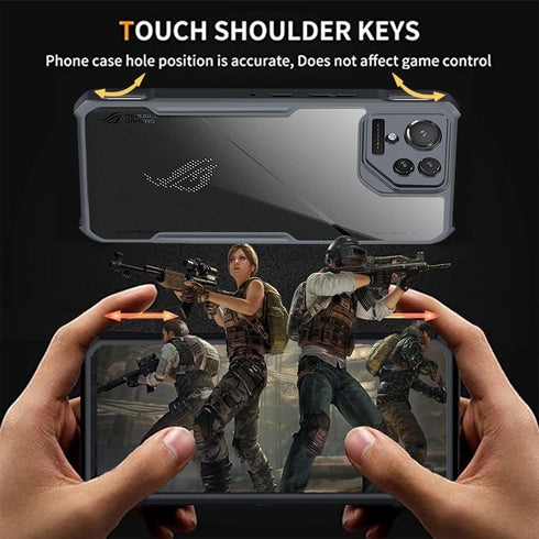 ASUS ROG Phone 8 Pro 5G Case, Ultra-Thin Soft TPU Bumper with Acrylic Clear Back, Military Grade Airbags Drop
