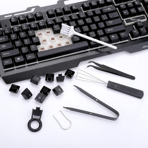 Keycap Remover Tools Kit, 6 Pieces Keycap Switch Puller Keyboard Cleaning Set Key Caps Removal Tool Keycap Tweezers for Mechanical Keyboard DIY