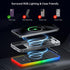 REESTECQI 15W iPhone16/15/14/13/12, (30CM+ 70CM Wireless Car Charger Pad, RGB Wireless Charger for Car Type C Non Slip