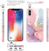JIAXIUFEN Compatible iPhone X iPhone Xs Case, Gold Sparkle Glitter Marble Slim Shockproof TPU Cover, Pink Purple.