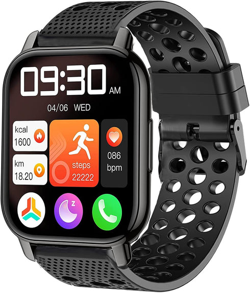 Popglory P66 Smart Watch Bands, Lamshaw Silicone Replacement Sport Strap with Metal Buckle