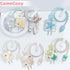 Cute Wave Cable Protector Compatible for iPhone Charger Adapter with Bling Pink Butterfly Laser Design, Data Line USB