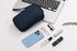 Waterproof Portable Electronic Organizer Bag for Travel, Multifunctional Cord Storage Case in Blue
