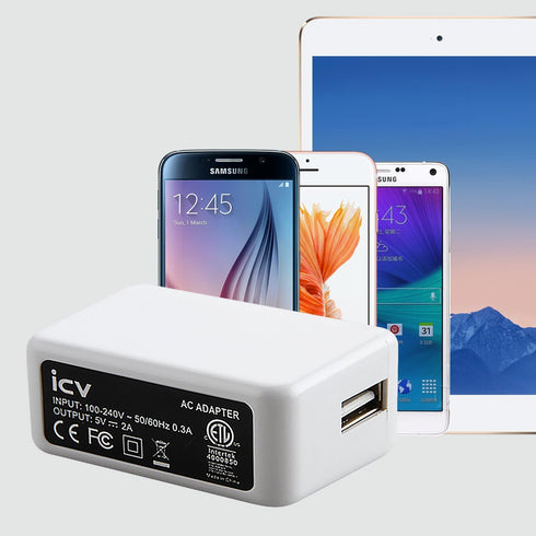 USB Wall Charger – 5V 2A 10W AC Power Adapter for Phone, Tablet and Other USB Powered Devices