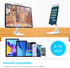 Cell Phone Stand, Folding Desktop Phone Stand, Angle Height Adjustable Mobile Phone Holder for Desk, Office, Tablet Stand Compatible with All Phones 4-10’’ Cellphone & Tablet (White)