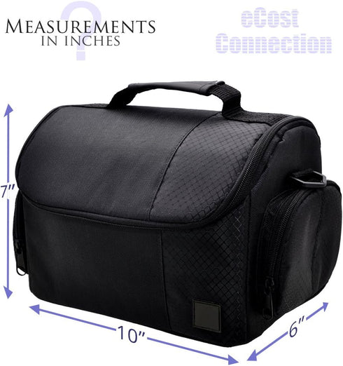 Large Digital Camera/Video Padded Carrying Bag/Case for Nikon D750, D810, D5500, D750, D700, D3000, D3100, D3200, D3300, D5000 Camera & More