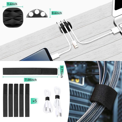 Updated Cable Raceway Kit - 31 Inch Open Slot Wire Covers for Under Desk Cable Management System