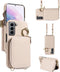 Furiet Wallet Case for Samsung Galaxy S21 5G, Shoulder Strap Ring Buckle, Luxury PU Leather Zipper Flip Organ Purse