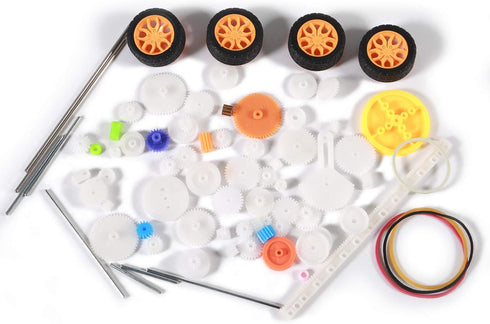 78 Set PCS Plastic Gear Kit Motor Gears Accessories Single Double Reduction Gear for Motor Car Robot with Axle Wheel