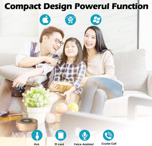 Smart LED Touch Play Bluetooth Speaker Portable Wireless with HD Sound, 12-Hour Playtime, Bluetooth 5.0