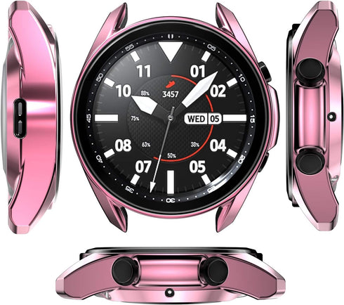 Compatible with Samsung Galaxy Watch 3 41mm 45mm Case, Soft TPU Shock Resistant Protective Cover, Five Colors
