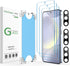 amFilm 3+3 Pack Auto-Alignment Magnetic OneTouch Tempered Glass Screen Protector for Samsung Galaxy S24 Plus 6.7” + 3