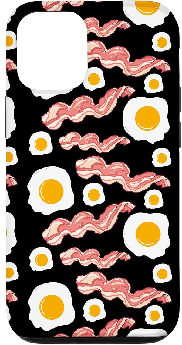 Bacon And Eggs Pattern Bacon Lover Gift Case for iPhone 12/12 Pro