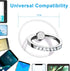 Jsoerpay Transparent Phone Ring Holder 2 Pcs, Clear Finger Grip 360° Rotation for Most Phones and Tablets (Silver)