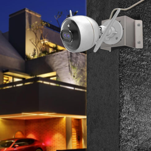 WiTi Small Exterior Corner Wall Mount - Stainless Steel Holder for WiFi IP Camera, Compatible with Wyze/Ring Bullet/Dome