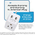 Ceptics UK Travel Adapter Plug - Type G with 2 USB + USA Socket Input - Ultra Compact & Safe Grounded for Cell Phones,