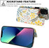 HAOPINSH iPhone 13 Case Wallet, Floral PU Leather Folio with Card Holder & Kickstand, Shockproof 6.1" for Women & Girls.