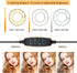 Andoer 3.5in 3 Webcam Light Stand Clip-On Mini USB Ring Light Lighting Modes Adjustable Flexible Arms Design with Phone