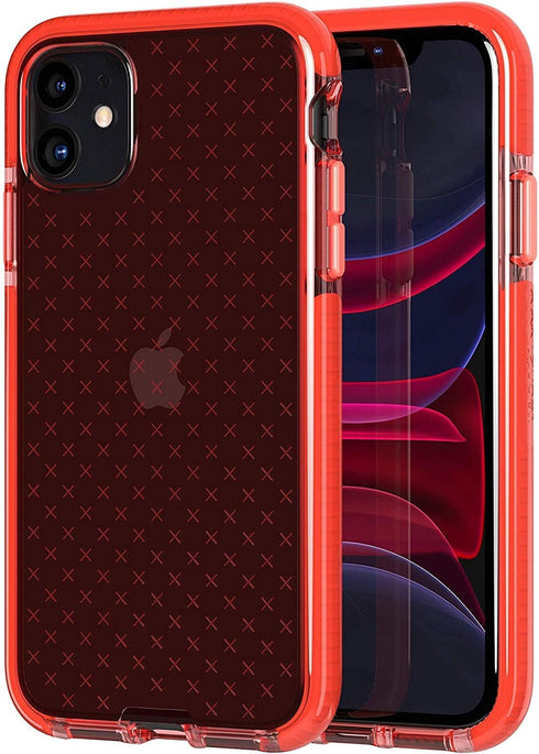 tech21 Evo Check Phone Case for Apple iPhone 11, 12 ft. Drop Protection, Coral