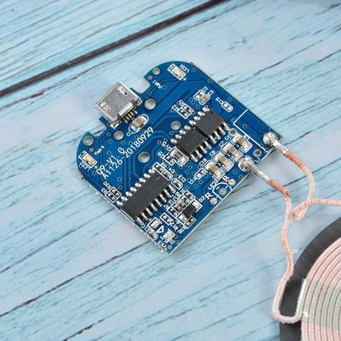 2Pcs Qi Wireless Charger PCBA Circuit Board with Coil Pad Charging for DIY K9G9