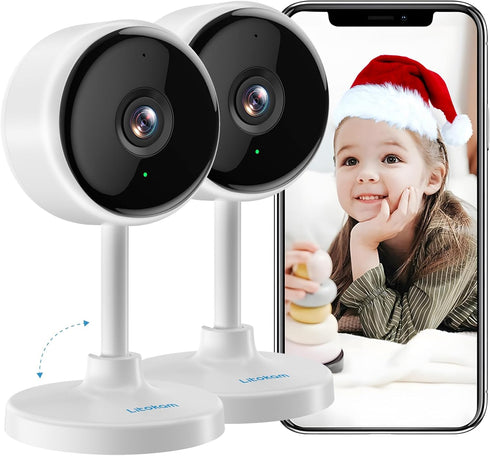 litokam 2-Pack Indoor Security Camera, 1080P with Night Vision, Pet Camera, Motion Detection, 2-Way Audio, WiFi Home