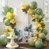 Duskova Living 4 Teal Broccoli Arch Backdrop Cover FT, Rustic Farmhouse Flower Leaf Retro Brown Wedding Arch Cover