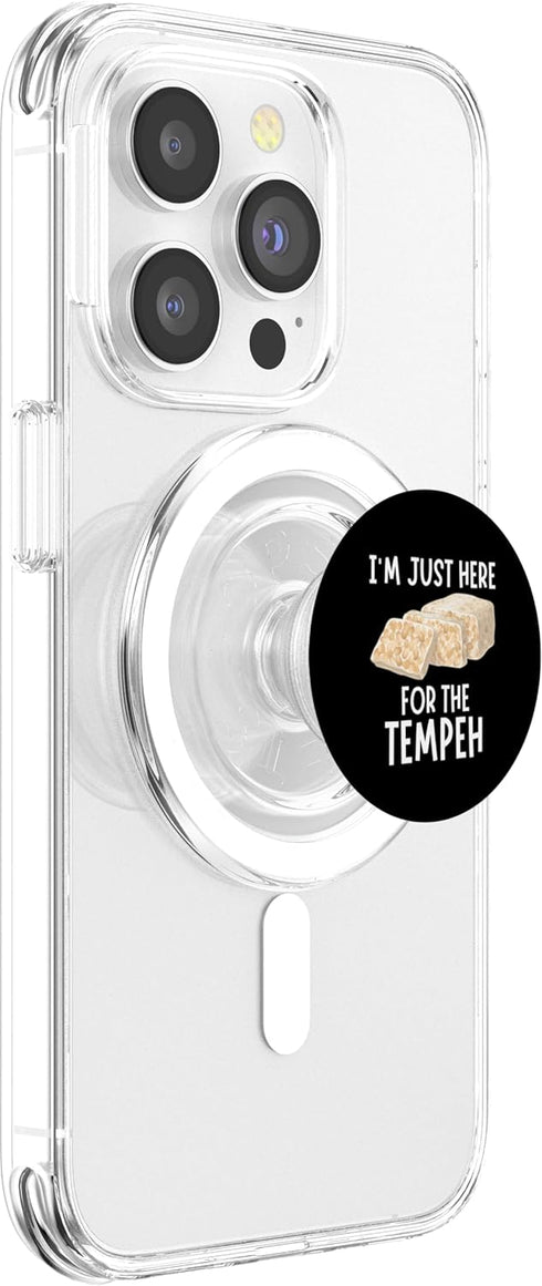 Vintage Tempeh Lover Apparel I'm Just Here For The Tempeh - Funny Tempeh PopSockets PopGrip for MagSafe