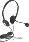 Manhattan 3.5mm Stereo Headset with Mic - 6.5ft Cable, Volume Control, 3-Year Warranty - Ideal for Desktop & Laptop -