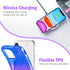JJGoo iPhone 11 Case, Blue & Purple Gradient Clear Glitter Sparkle Shock Absorption Protective Phone Case for Women