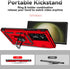 SunStory Military-Grade Full Body Protective Case for Samsung Galaxy S24 Ultra with Kickstand & Slide Camera Cover, Red