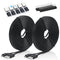 Long 25ft Micro USB Cable - USB to Micro USB Black Cable for PS4 Controller and Security Camera, 2 Pack