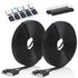 Long 25ft Micro USB Cable - USB to Micro USB Black Cable for PS4 Controller and Security Camera, 2 Pack