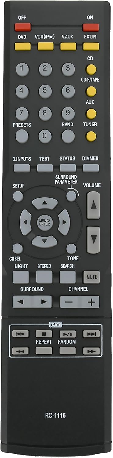 New RC-1115 Replace Remote for DENON AVR-390 AV Surround Receiver, Compatible with AVR-2807, AVR-2808, AVR-2809